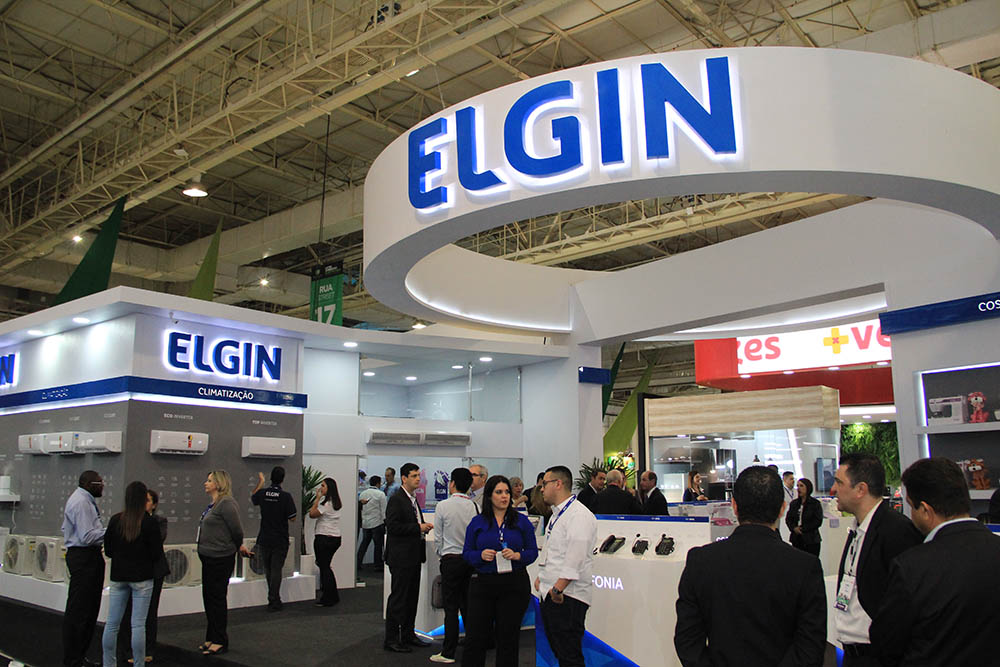 Estande da indústria brasileira Elgin na Eletrolar Show 2018
