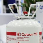 Fluido refrigerante Opteon YF (R-1234yf) no estande da Chemours na Febrava 2017 | Foto: Evando Monteiro/Pauta Fotográfica