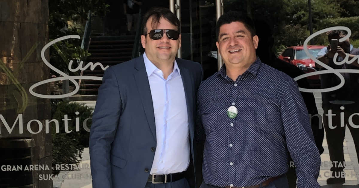 O CEO da Dannenge, Fernando de Abreu, e o gerente de HVAC da Trane no Chile, Juan Pablo Espinoza | Foto: Divulgação